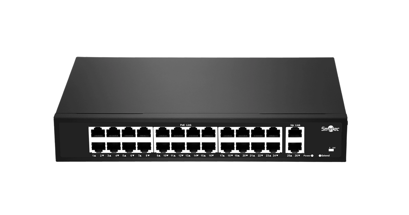 Анонсирован неуправляемый коммутатор ST-NS224MB-GD марки Smartec с поддержкой работы в режимах VLAN и EXTEND Анонсирован неуправляемый коммутатор ST-NS224MB-GD марки Smartec с поддержкой работы в режимах VLAN и EXTEND